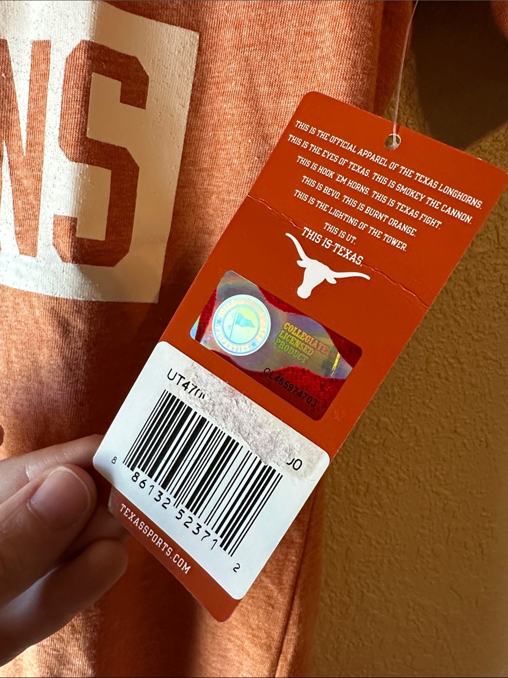 🧡 Texas Longhorns "Hook 'Em Longhorns" V-Neck Game Day Tee - Picture 4 of 8